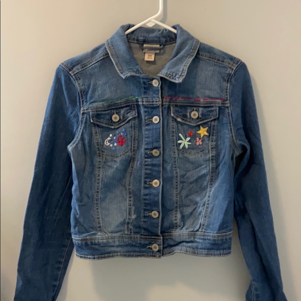 Hand-Embroidered Jean Jacket